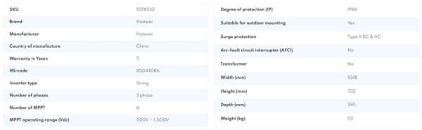 HUAWEI Inverter SUN2000-330KTL-H1